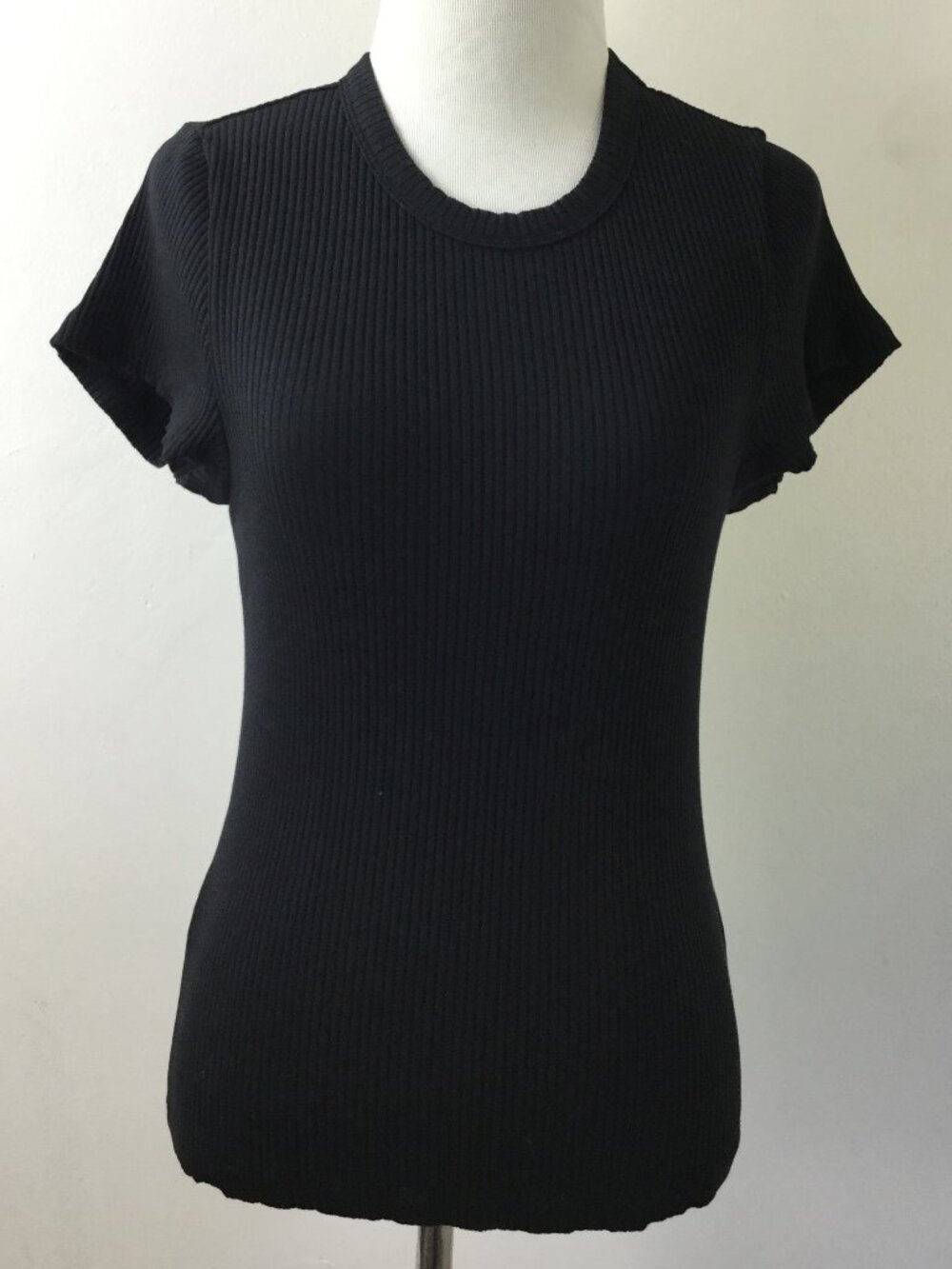 Madewell Black Ribbed Top m